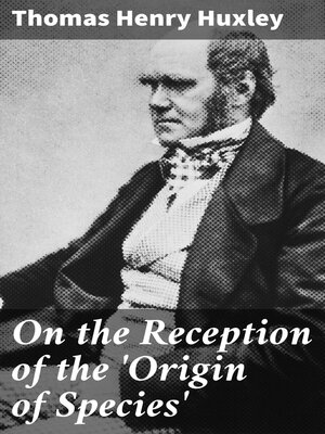 cover image of On the Reception of the 'Origin of Species'